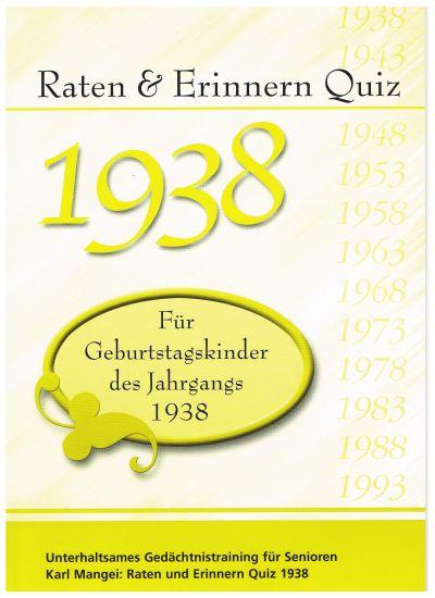 Cover-Bild Raten und Erinnern Quiz 1938