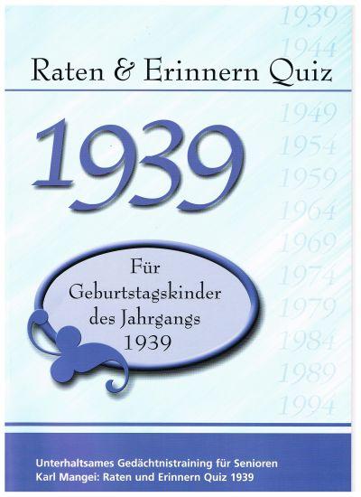 Cover-Bild Raten und Erinnern Quiz 1939