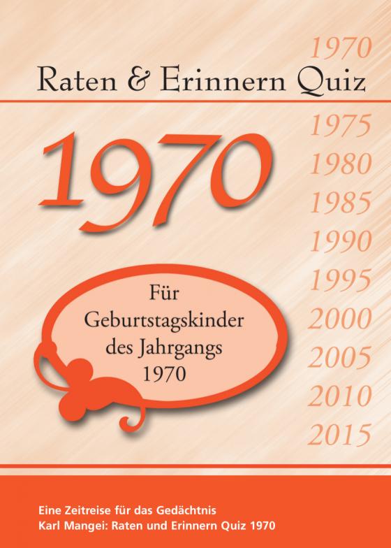 Cover-Bild Raten und Erinnern Quiz 1970
