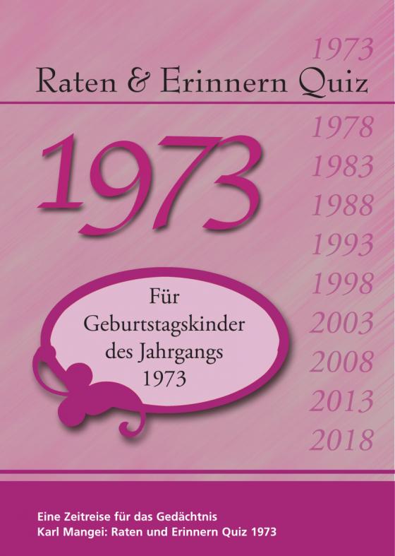 Cover-Bild Raten und Erinnern Quiz 1973