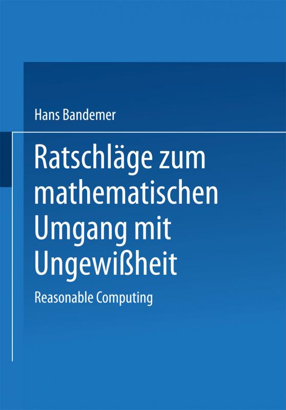 Cover-Bild Ratschläge zum mathematischen Umgang mit Ungewißheit