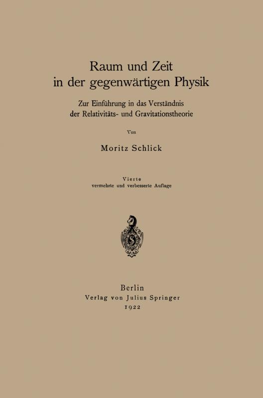Cover-Bild Raum und Zeit in der gegenwärtigen Physik