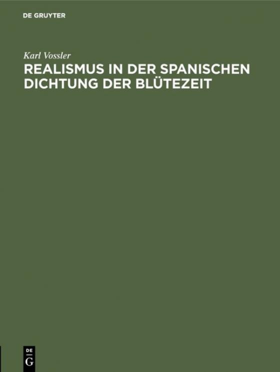 Cover-Bild Realismus in der spanischen Dichtung der Blütezeit