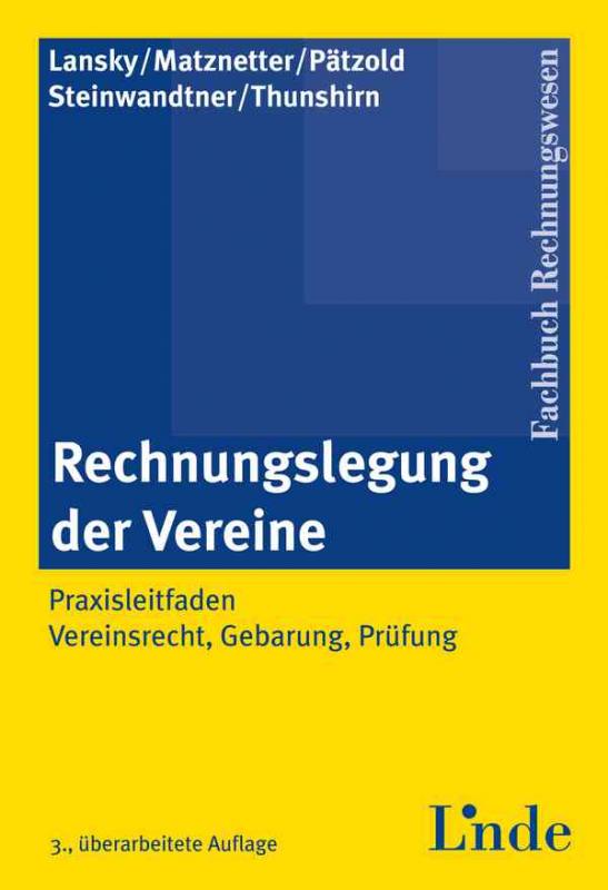 Cover-Bild Rechnungslegung der Vereine