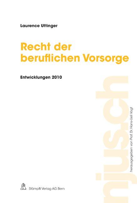 Cover-Bild Recht der beruflichen Vorsorge, Entwicklungen 2010