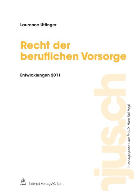 Cover-Bild Recht der beruflichen Vorsorge, Entwicklungen 2011