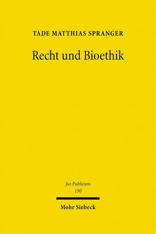 Cover-Bild Recht und Bioethik