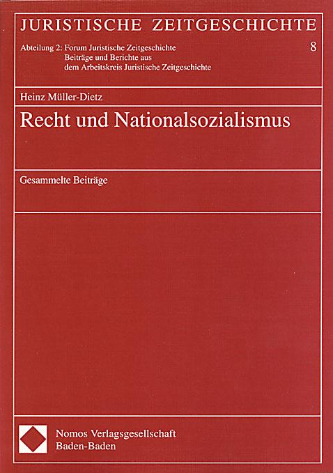 Cover-Bild Recht und Nationalsozialismus