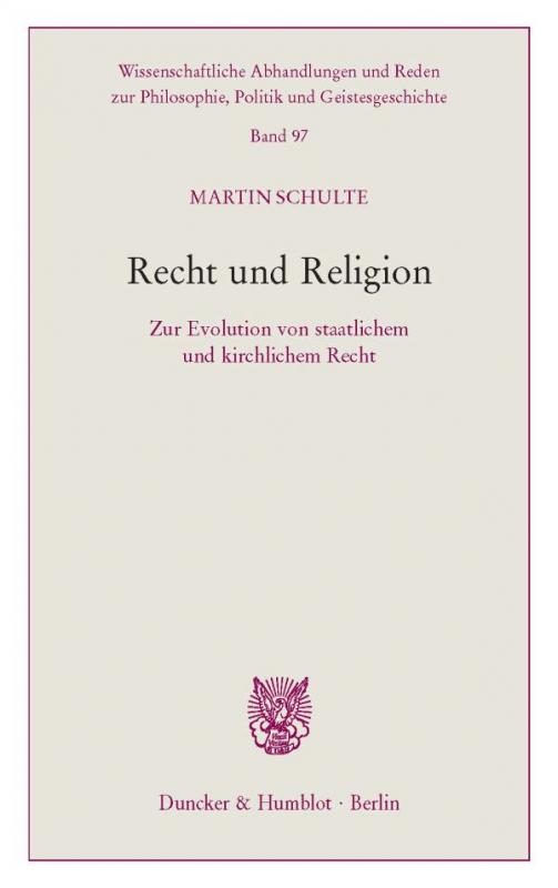 Cover-Bild Recht und Religion.