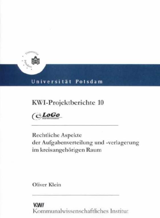 Cover-Bild Rechtliche Aspekte der Aufgabenverteilung und -verlagerung im kreisangehörigen Raum