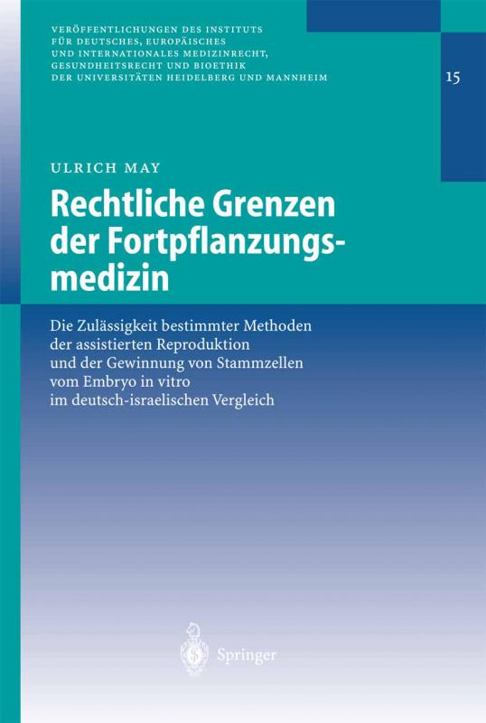 Cover-Bild Rechtliche Grenzen der Fortpflanzungsmedizin