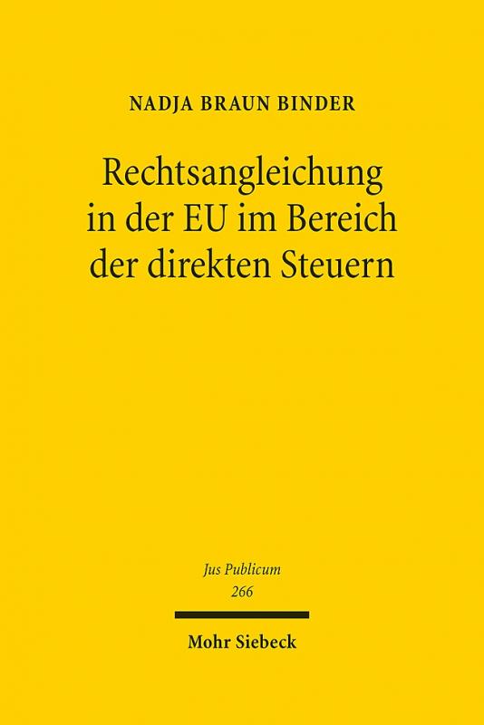 Cover-Bild Rechtsangleichung in der EU im Bereich der direkten Steuern