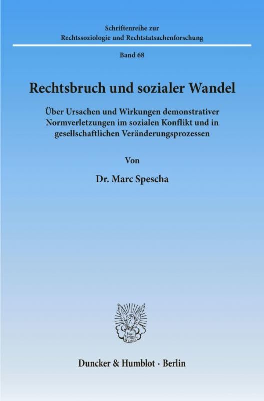 Cover-Bild Rechtsbruch und sozialer Wandel.