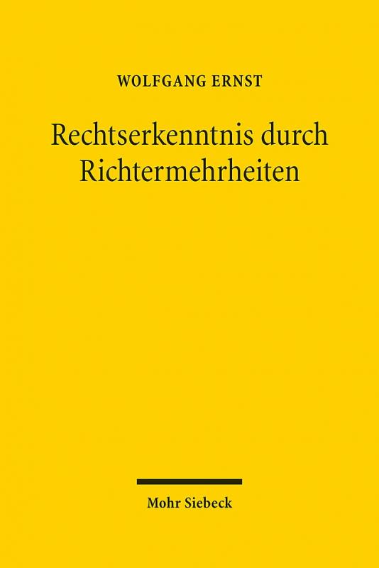 Cover-Bild Rechtserkenntnis durch Richtermehrheiten