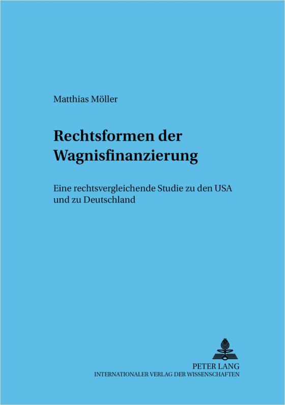 Cover-Bild Rechtsformen der Wagnisfinanzierung