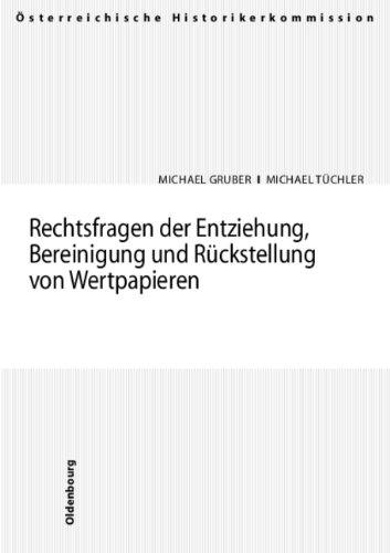 Cover-Bild Rechtsfragen der Entziehung, Bereinigung und Rückstellung von Wertpapieren