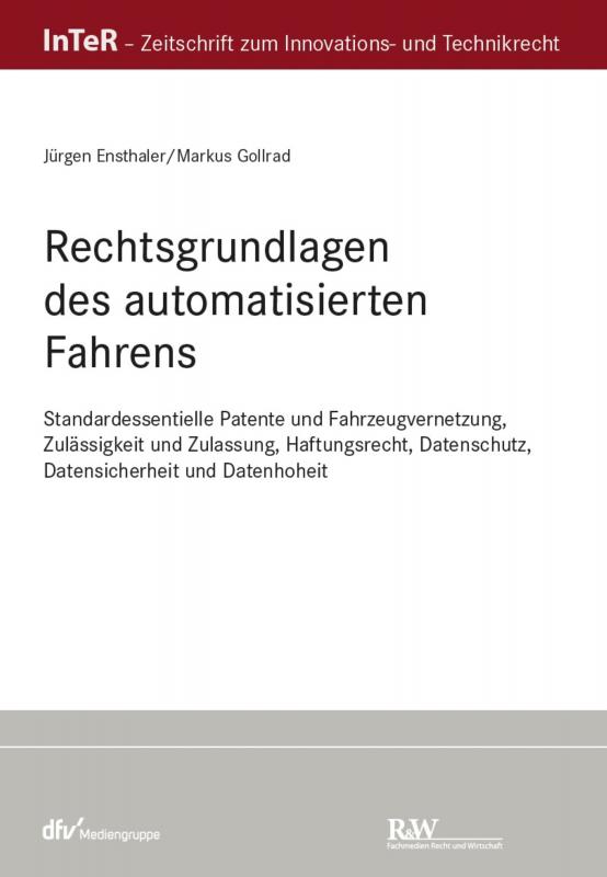 Cover-Bild Rechtsgrundlagen des automatisierten Fahrens