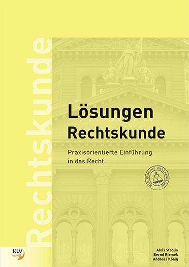 Cover-Bild Rechtskunde, Lösungen