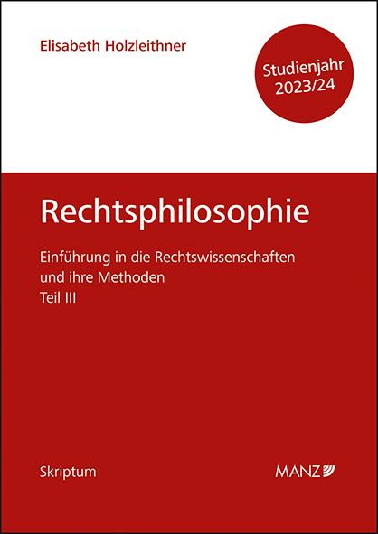 Cover-Bild Rechtsphilosophie Einführung in die Rechtswissenschaften und ihre Methoden: Teil III