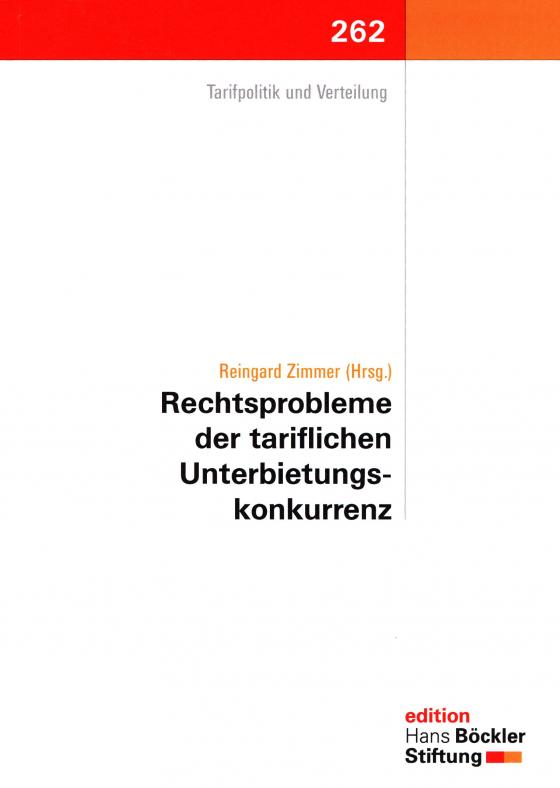 Cover-Bild Rechtsprobleme der tariflichen Unterbietungskonkurrenz