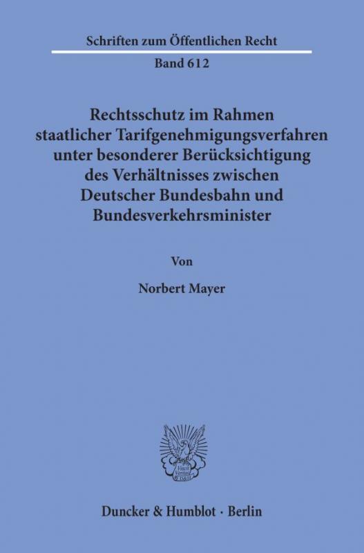 Cover-Bild Rechtsschutz im Rahmen staatlicher Tarifgenehmigungsverfahren,