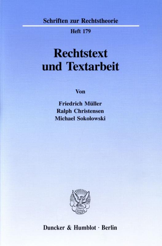Cover-Bild Rechtstext und Textarbeit.