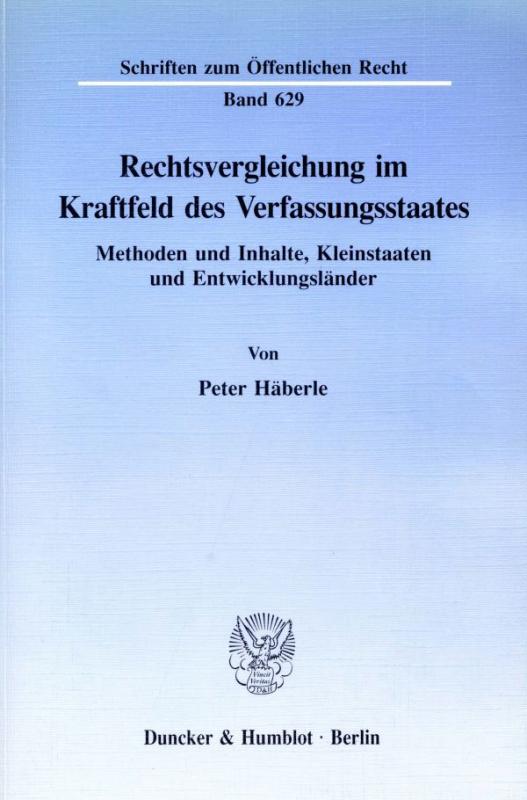 Cover-Bild Rechtsvergleichung im Kraftfeld des Verfassungsstaates.