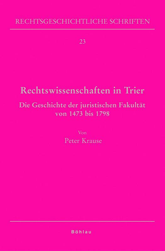 Cover-Bild Rechtswissenschaften in Trier