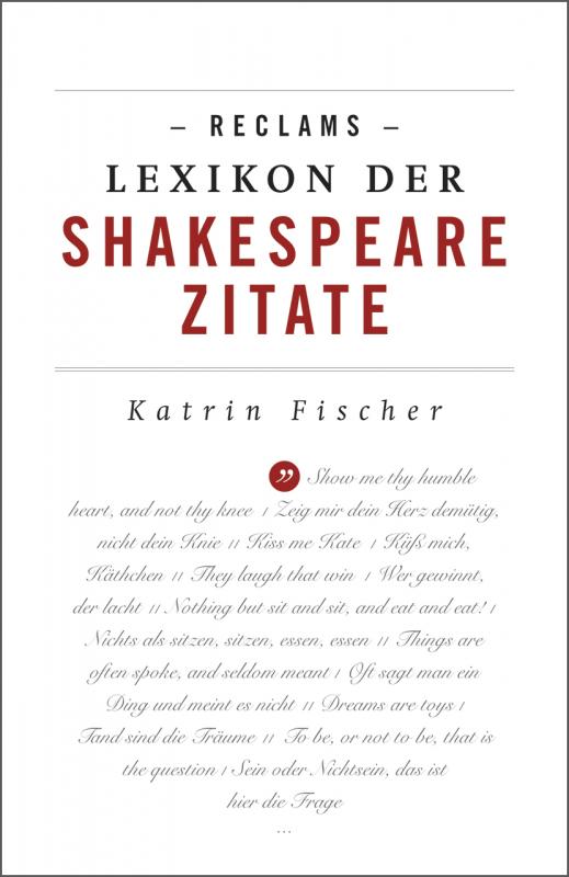 Cover-Bild Reclams Lexikon der Shakespeare-Zitate