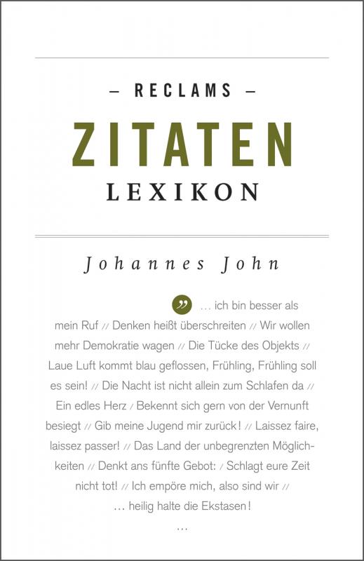 Cover-Bild Reclams Zitaten-Lexikon