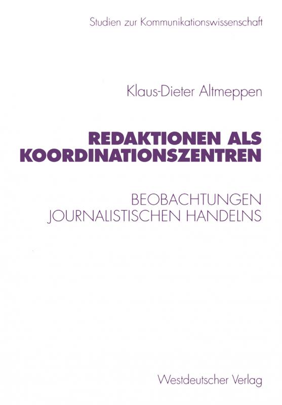 Cover-Bild Redaktionen als Koordinationszentren