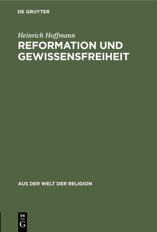 Cover-Bild Reformation und Gewissensfreiheit