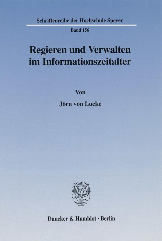 Cover-Bild Regieren und Verwalten im Informationszeitalter.
