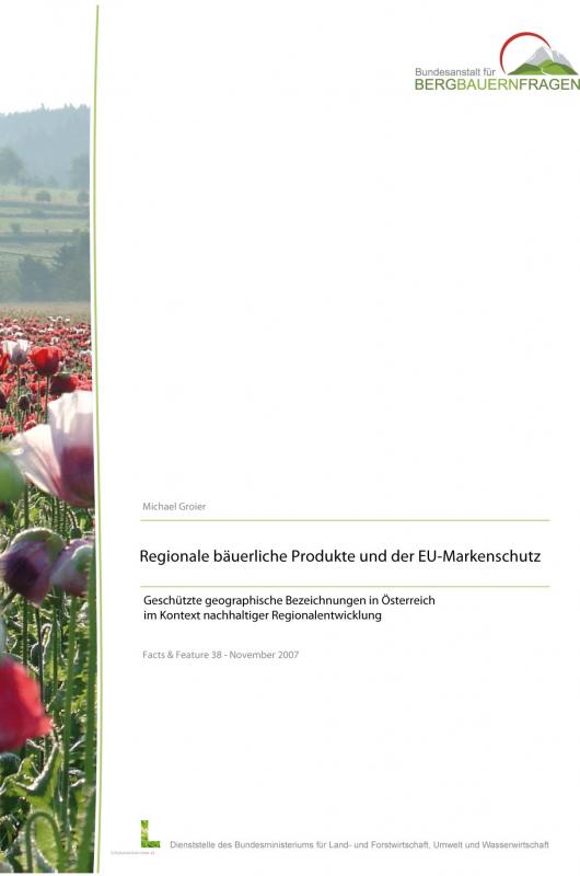 Cover-Bild Regionale bäuerliche Produkte und der EU-Markenschutz