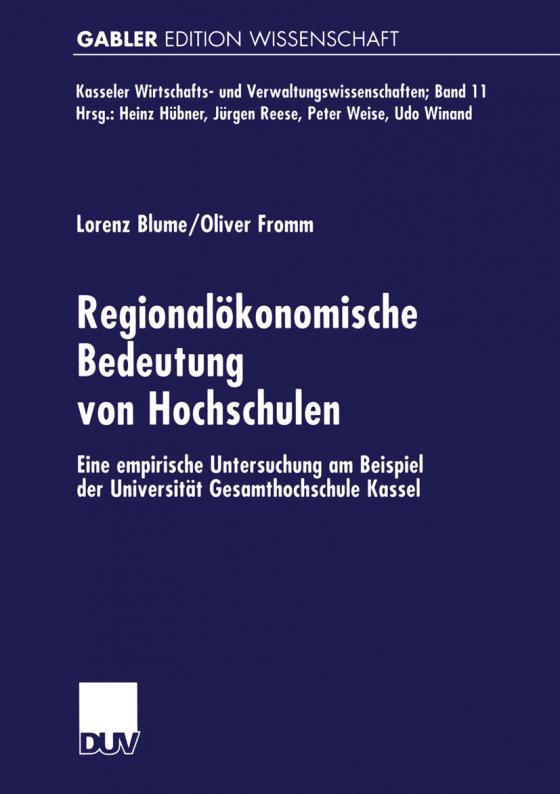 Cover-Bild Regionalökonomische Bedeutung von Hochschulen
