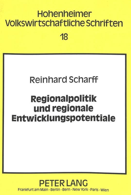 Cover-Bild Regionalpolitik und regionale Entwicklungspotentiale