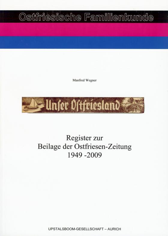 Cover-Bild Register zur Beilage der Ostfriesen-Zeitung 1949-2009