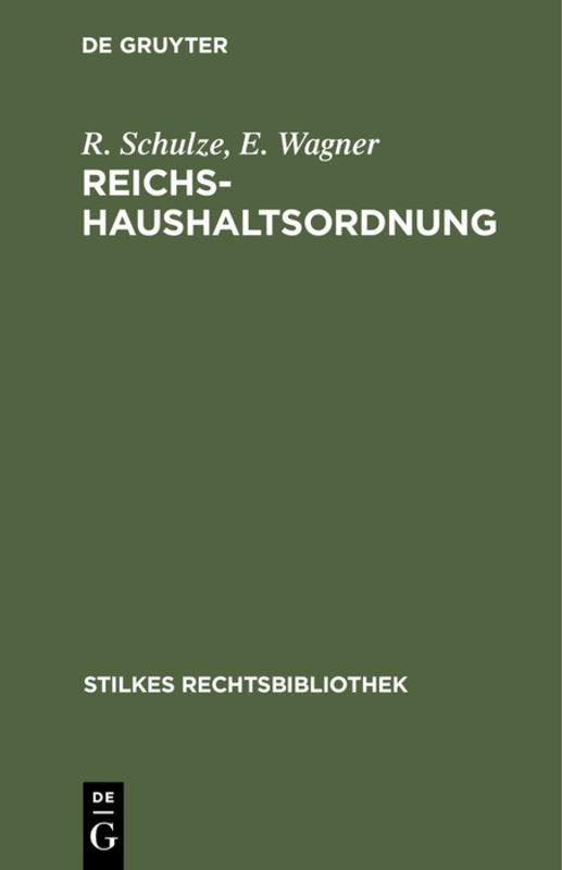 Cover-Bild Reichshaushaltsordnung