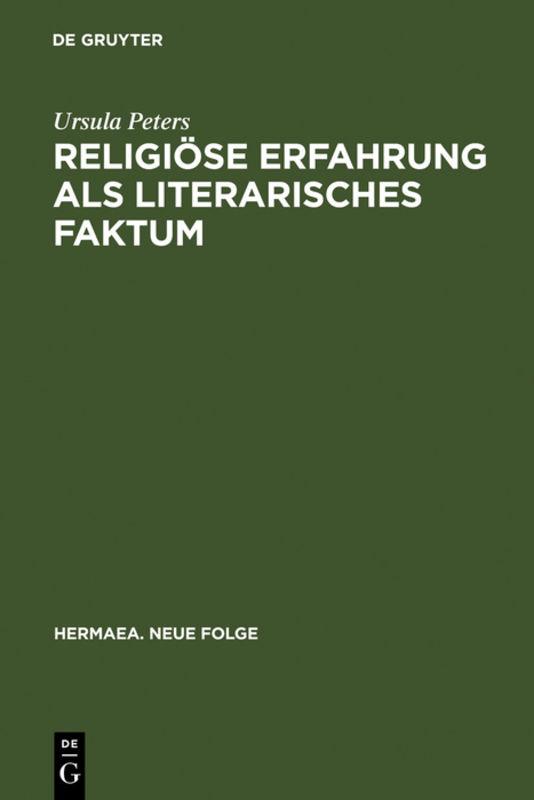 Cover-Bild Religiöse Erfahrung als literarisches Faktum