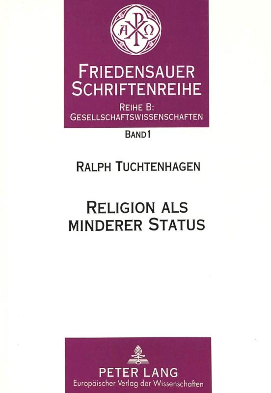 Cover-Bild Religion als minderer Status