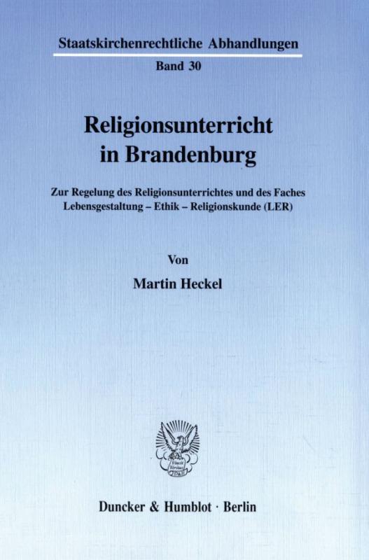 Cover-Bild Religionsunterricht in Brandenburg.
