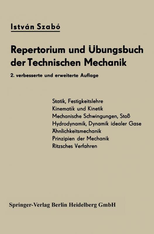 Cover-Bild Repertorium und Übungsbuch der Technischen Mechanik