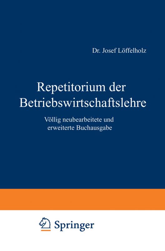 Cover-Bild Repetitorium der Betriebswirtschaftslehre