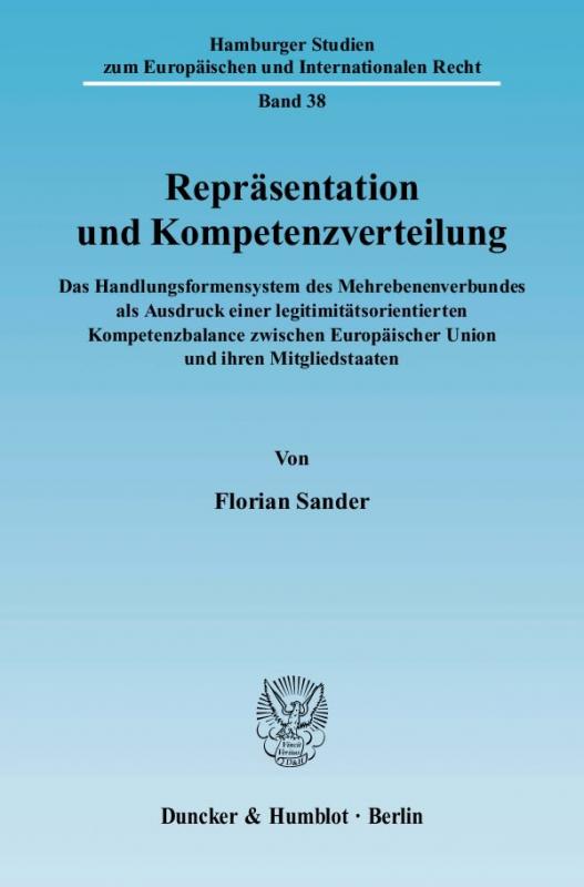 Cover-Bild Repräsentation und Kompetenzverteilung.