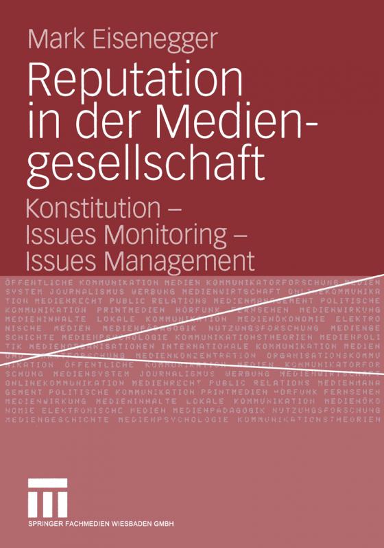 Cover-Bild Reputation in der Mediengesellschaft