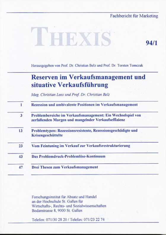 Cover-Bild Reserven im Verkaufsmanagement und situative Verkaufsführung