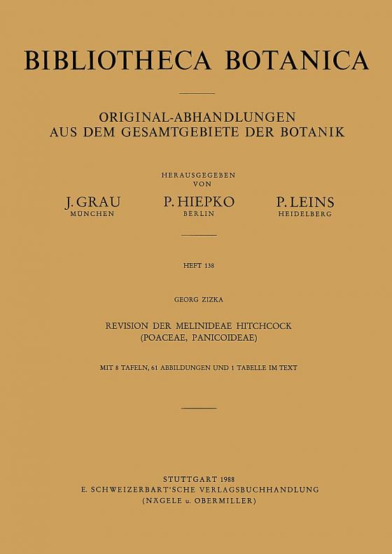 Cover-Bild Revision der Melinideae Hitchcock (Poaceae, Panicoideae)