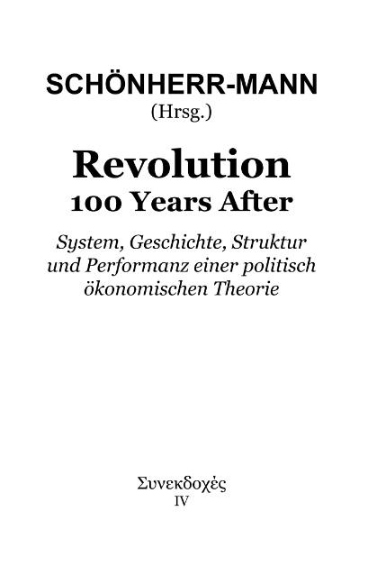 Cover-Bild Revolution 100 Years After