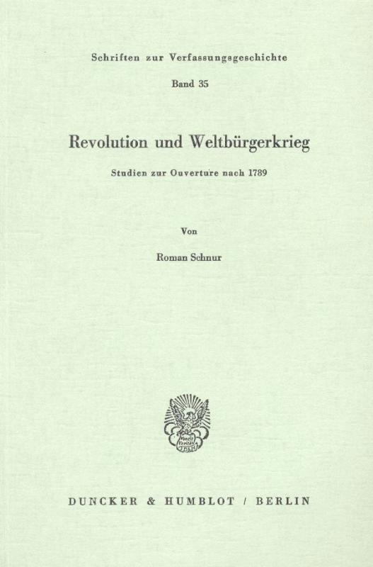 Cover-Bild Revolution und Weltbürgerkrieg.