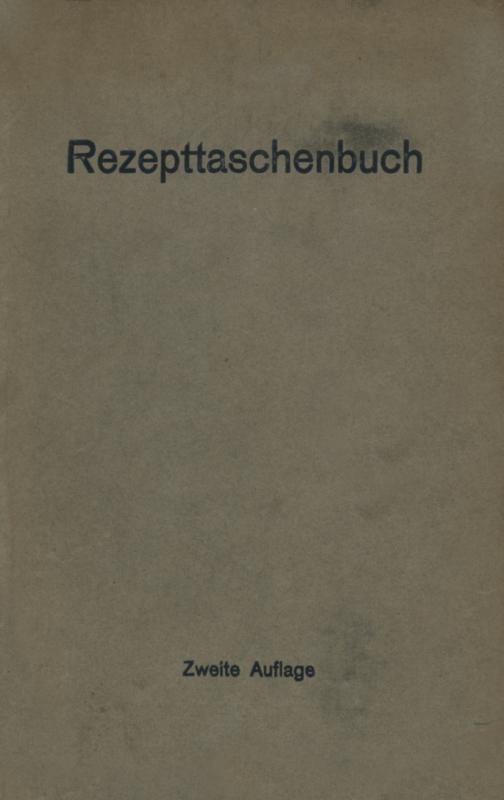 Cover-Bild Rezepttaschenbuch (nebst Anhang)